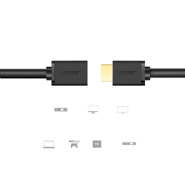 Extension Cable Adhesive HDMI Cable 4K 10.2 Gbps 340MHz 0,5m svart