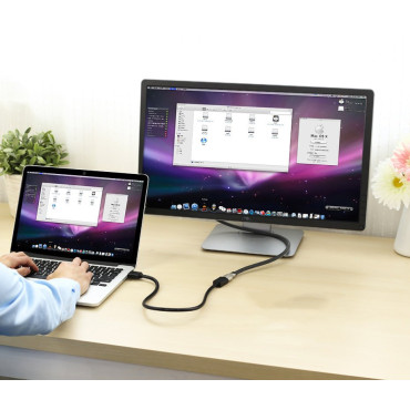 Prodlužovací kabel Lepidlo HDMI kabel 4k 10,2 Gbps 340MHz 0,5m černá