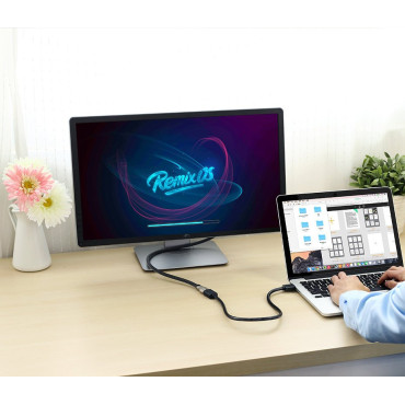 Laajennuskaapelin liima HDMI-kaapeli 4k 10.2 Gbps 340MHz 0,5 m musta
