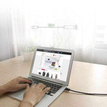 Laajennuskaapeli USB 2.0 480Mbps 5m musta kaapeli