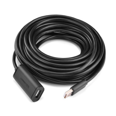 Uitbreidingskabel USB 2.0 480 Mbps 10 M Black Cable