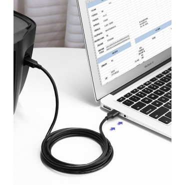 Kabel przewód do drukarki USB 2.0 - USB-B 1.5m czarny