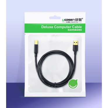 Káblový kábel pre tlačiareň USB 2.0 - USB-B 1.5m Čierna