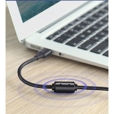 Káblový kábel pre tlačiareň USB 2.0 - USB-B 1.5m Čierna