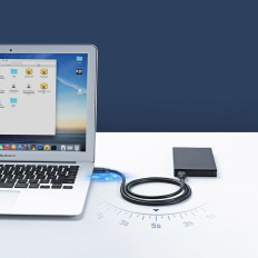 Kabeļu USB kabelis 3.2 1m melns