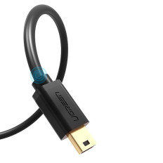 Kabeļu USB kabelis - mini USB 480 Mbps 1.5m Black
