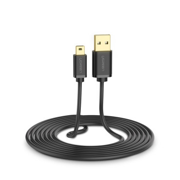Kabeļu USB kabelis - mini USB 480 Mbps 1.5m Black