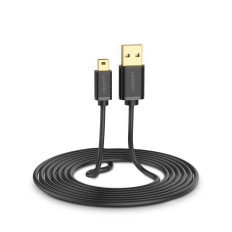 Kabeļu USB kabelis - mini USB 480 Mbps 1.5m Black