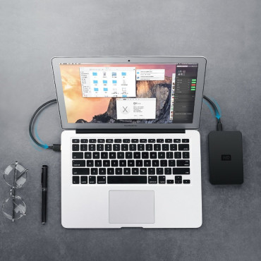 Kabeļu USB kabelis - mini USB 480 Mbps 1.5m Black