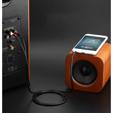 Audiokabelkabel 3.5mm Mini Jack - 2RCA 2M schwarz