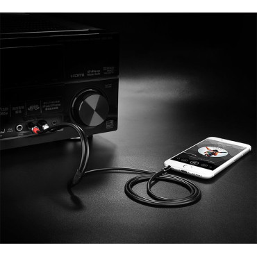 Lydkabelkabel 3.5mm Mini Jack - 2rca 2m svart