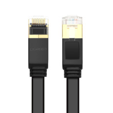 Flat patchcord kábel LAN kábel LAN STP RJ45 CAT 7 10GBPS 10M ČIERNY