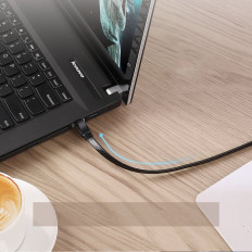 Lapos PatchCord Kábel LAN kábel LAN STP RJ45 CAT 7 10Gbps 10m fekete