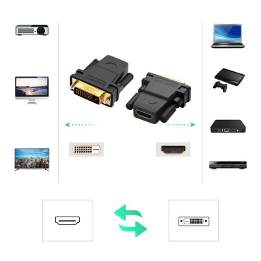 Ieteikumi HDMI Sieviešu spraudnis - DVI vīrieši FHD 60Hz melns