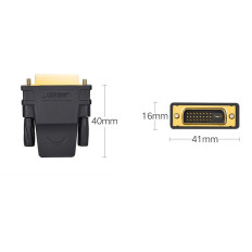 Ieteikumi HDMI Sieviešu spraudnis - DVI vīrieši FHD 60Hz melns