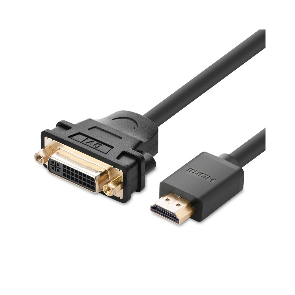 Kabelkabeladapter Adapter DVI weiblich - HDMI Männer 22cm schwarz
