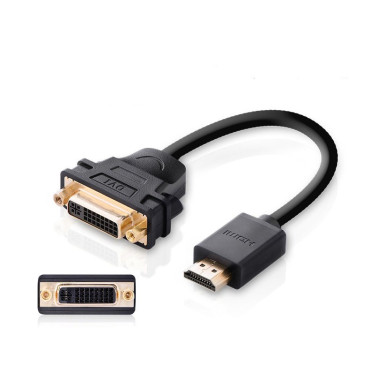 Adaptér káblovej šnúry Adaptér DVI Žena - HDMI MEN 22CM čierna