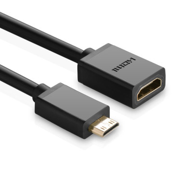 Adapter Adapter HDMI Female Cable - MINI HDMI Men 4K 60Hz HEC ARC 22cm Black