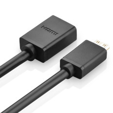 Adapteris adapteris HDMI Sieviešu kabelis - mini HDMI vīrieši 4K 60Hz HEC ARC 22cm melns