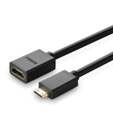 Adapteris adapteris HDMI Sieviešu kabelis - mini HDMI vīrieši 4K 60Hz HEC ARC 22cm melns
