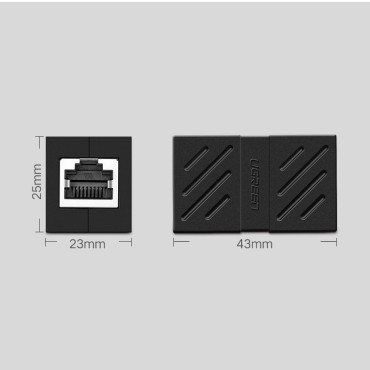 Omrežni konektor omrežnega kabla priključek Ethernet RJ45 10Gbps Black