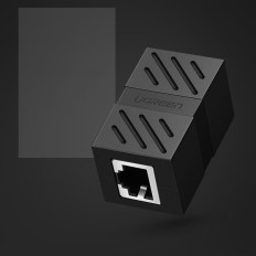 Tīkla savienotāju tīkla kabeļu savienotājs Ethernet RJ45 10Gbps melns