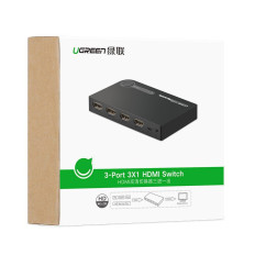 Splitter HDMI Splitter - 3x HDMI 3D 4K čierna