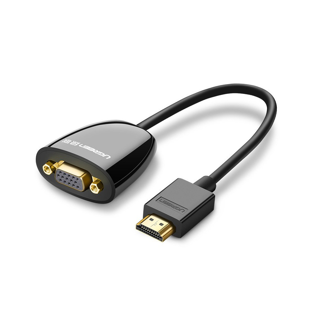 Adapter Adapter HDMI Cord Male till VGA Kvinna FHD Svart
