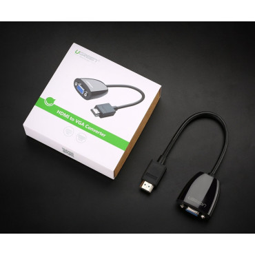Adapter Adapter HDMI Cord Male till VGA Kvinna FHD Svart