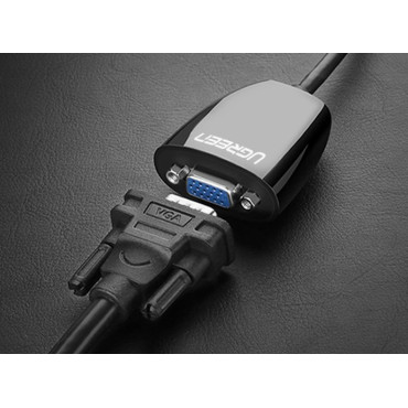 Adapter Adapter HDMI Cord Male till VGA Kvinna FHD Svart