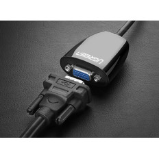 Adapter Adapter HDMI Cord Male till VGA Kvinna FHD Svart
