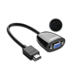 Adapter Adapter HDMI Cord Male till VGA Kvinna FHD Svart