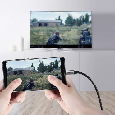 Kábel káblov HDMI kábel - USB-C 4K 60Hz 1.5m čierna a sivá