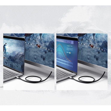 Καλώδιο προσαρμογέα HDMI καλωδίου - USB-C 4K 60Hz 1.5m Μαύρο και γκρι