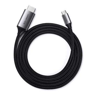 Kabel-HDMI-Adapterkabel - USB-C 4K 60Hz 1.5m schwarz und grau