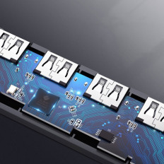 HUB USB-Anschluss-Splitter - 4x USB 3.2 mit Micro USB USB-Poster