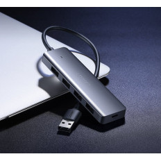 HUB USB-Anschluss-Splitter - 4x USB 3.2 mit Micro USB USB-Poster