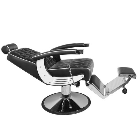 Sillón de Barbero Gabbiano Imperial Negro — vista lateral