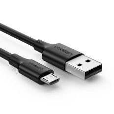 Καλώδιο καλωδίου USB - Micro USB 2.4A 480Mbps 1.5m μαύρο