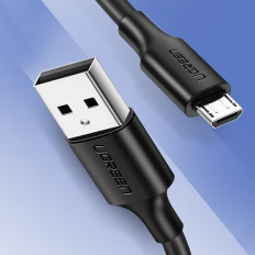 Cable USB de cable - Micro USB 2.4A 480Mbps 1.5m negro