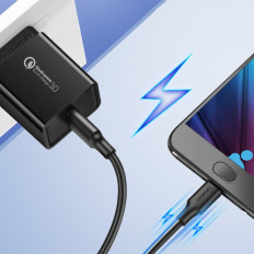 Kabel USB kabel - Micro USB 2.4A 480Mbps 1.5m Črna