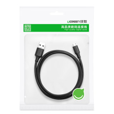 Cable USB de cable - Micro USB 2.4A 480Mbps 1.5m negro