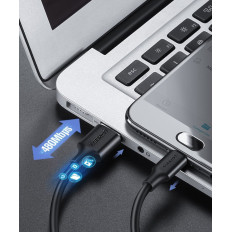 Cable USB de cable - Micro USB 2.4A 480Mbps 1.5m negro