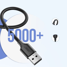 Cable USB de cable - Micro USB 2.4A 480Mbps 1.5m negro