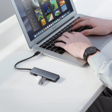 Διαχωριστής USB-C HUB - 4x USB 3.2 με γκρι γρίξ