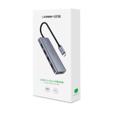 Διαχωριστής USB-C HUB - 4x USB 3.2 με γκρι γρίξ