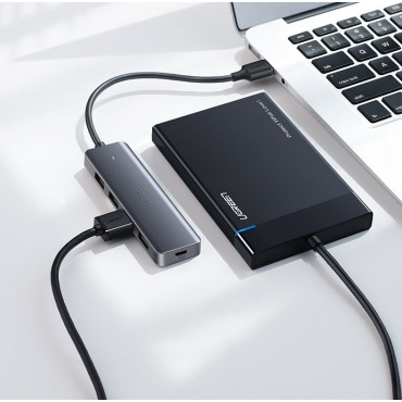 Διαχωριστής USB-C HUB - 4x USB 3.2 με γκρι γρίξ
