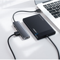 Διαχωριστής USB-C HUB - 4x USB 3.2 με γκρι γρίξ