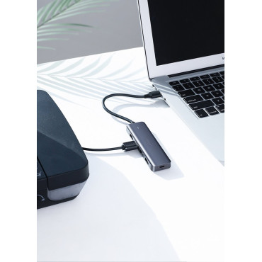 Διαχωριστής USB-C HUB - 4x USB 3.2 με γκρι γρίξ