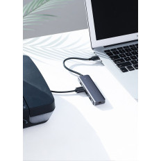 Διαχωριστής USB-C HUB - 4x USB 3.2 με γκρι γρίξ